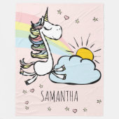 魔法のユニコーン フリースブランケット (正面)