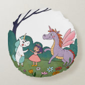 魔法のユニコーン ラウンドクッション (裏面)