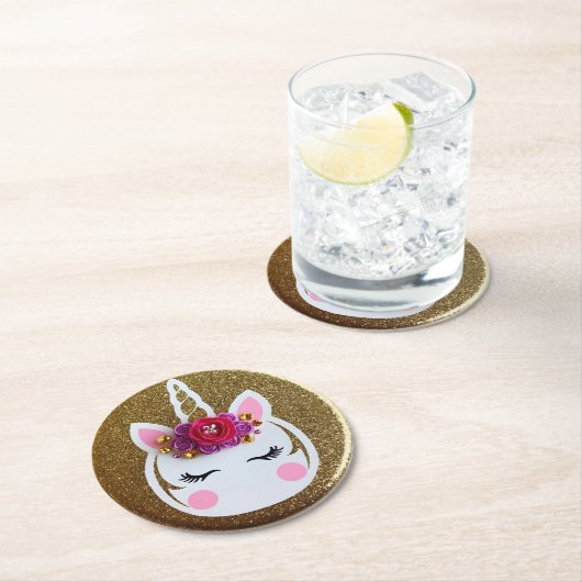 魔法のユニコーン ラウンドペーパーコースター (インサイチュ)