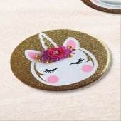 魔法のユニコーン ラウンドペーパーコースター (アングル)