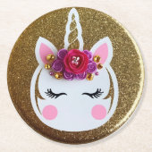 魔法のユニコーン ラウンドペーパーコースター (正面)
