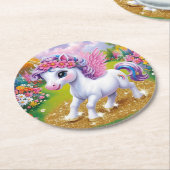 魔法のユニコーン ラウンドペーパーコースター (アングル)