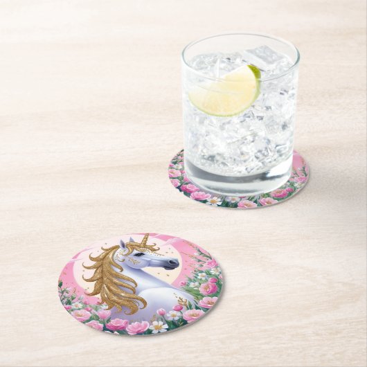 魔法のユニコーン ラウンドペーパーコースター (インサイチュ)