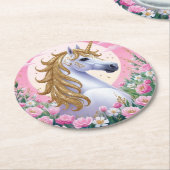 魔法のユニコーン ラウンドペーパーコースター (アングル)
