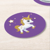 魔法のユニコーン ラウンドペーパーコースター (アングル)
