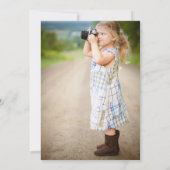 魔法のユニコーン ラベンダーピンク ブラッシュ フォト 誕生日 サンキューカード (裏面)