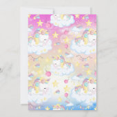 魔法のユニコーン　レインボー　バースデーパーティー 招待状 (裏面)