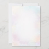 魔法のユニコーン レインボー 誕生日お礼カード 招待状 (裏面)