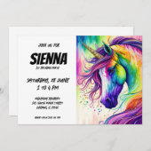 魔法のユニコーン 招待状 (正面/裏面)