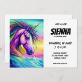 魔法のユニコーン 招待状 (正面/裏面)