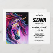 魔法のユニコーン 招待状 (正面/裏面)