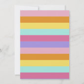 魔法のユニコーン、星と虹の誕生日パーティー 招待状 (裏面)