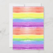 魔法のユニコーン 虹色の輝き 水彩画 招待状 (裏面)