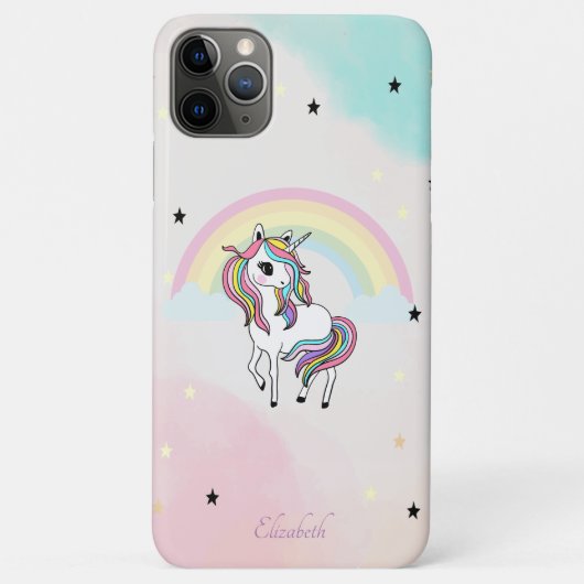 魔法のユニコーン、虹、星 Case-Mate iPhoneケース (裏面)