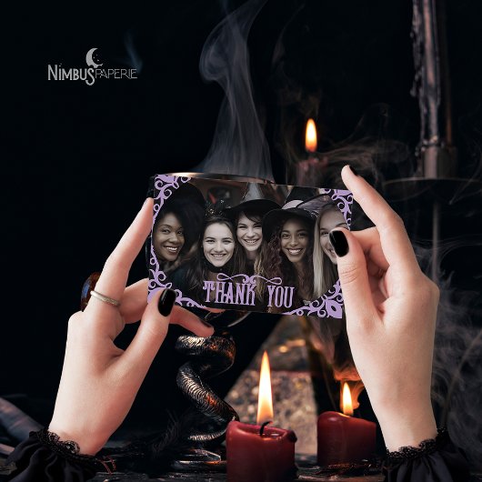 魔法のラベンダー・ハロウィン写真サンクスカード サンキューカード