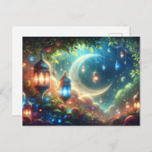 魔法のラマダンムーン&ランタン ポストカード (正面/裏面)