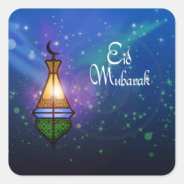 魔法のラマダン・ランタン – Eid Greeting Sticker スクエアシール