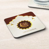 魔法のラマダン・ランタン – Eid Mubarak Greeting コースター (左側)