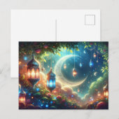 魔法のラマダーンの月とランタン ポストカード (正面/裏面)