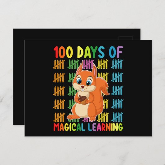 魔法のリス学ル学校100日 ポストカード (正面/裏面)
