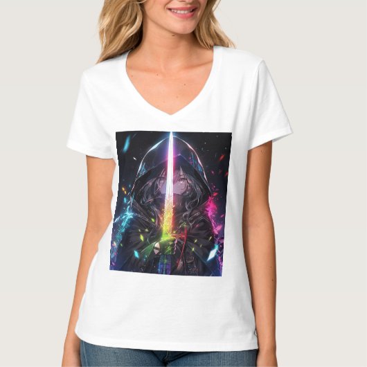 魔法のレインボーソードアニメガール Tシャツ (正面)
