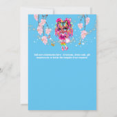 魔法のレインボーメラニンガールファンタジーライトフローラ 招待状 (裏面)