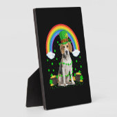 魔法のレインボーレプレシャンBeagle Dog St. Patrick' フォトプラーク (側面)