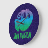 魔法のレベスティングカメレオン ラージ壁時計 (傾斜)