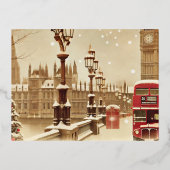 魔法のロンドンクリスマス 箔シーズンポストカード (正面)