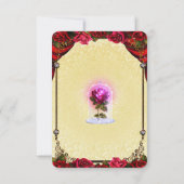 魔法のローズ 黄色と赤のローズ ご参加のお返事 出欠カード (裏面)