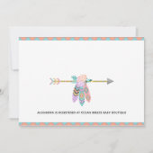 魔法のワイルドワンユニコーンピンク金ゴールド赤ちゃんシャワー 招待状 (裏面)