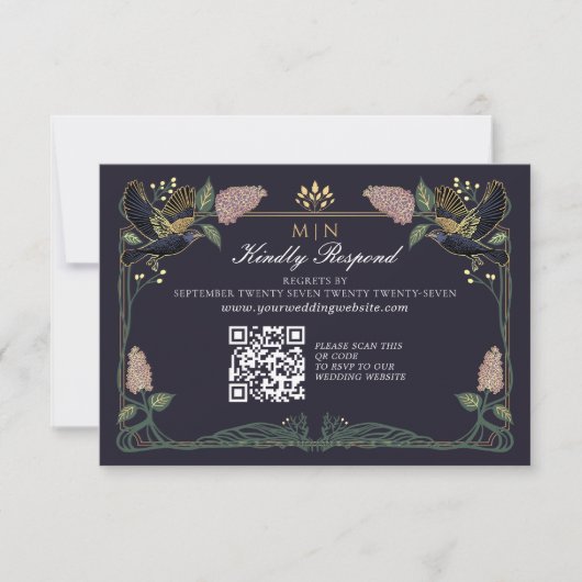 魔法のワタシギ リラのゴシック結婚式 RSVP (正面)