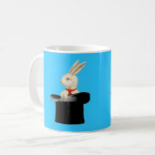 魔法のヴィンテージのシルクハットのウサギ コーヒーマグカップ (正面左)