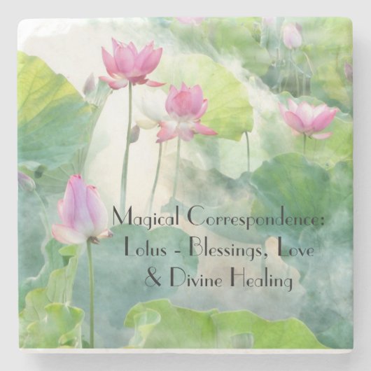 魔法の一致Coster: はす ストーンコースター (正面)