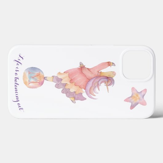 魔法の一角パーソナライズされた獣の水彩 Case-Mate iPhoneケース (裏面 (横))