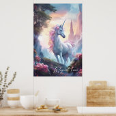 魔法の一角妖精の物語のお城の誕生日プレゼント ポスター (キッチン)