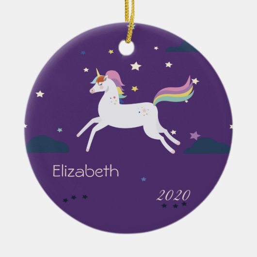 魔法の一角星の星,雲 セラミックオーナメント (正面)