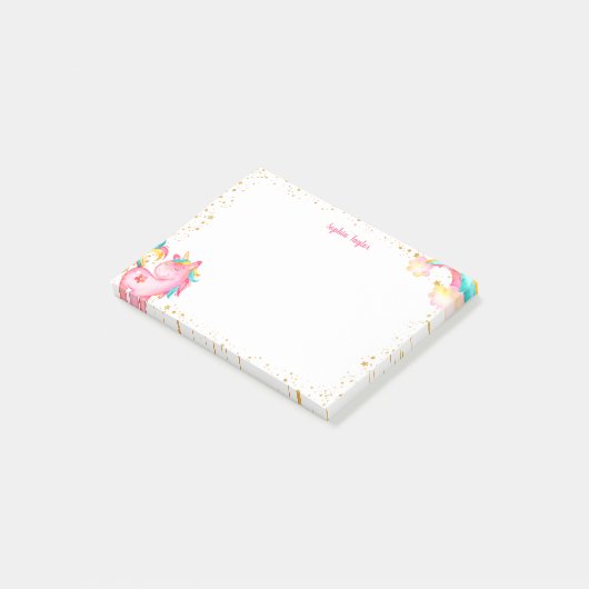 魔法の一角獣スターズキッパーソナライズされたズ ポストイット (アングル)