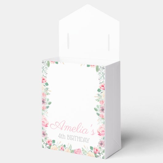 魔法の一角花の誕生日パーティー フェイバーボックス (オープン)