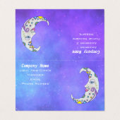 魔法の三日月のかわいらし顔マカラフルーク 名刺 (外部フラット)