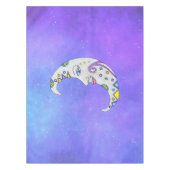 魔法の三日月の装飾ファンシー顔スカイ テーブルクロス (正面)