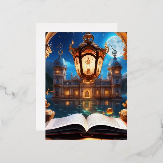 魔法の不思議なユートピアの世界 箔シーズンポストカード (正面/裏面)