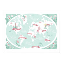 魔法の世界地図 - 子供の芸術