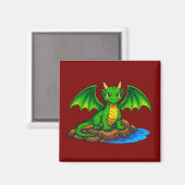 魔法の中世のドラゴン マグネット (正面/裏面)