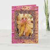 魔法の人形とおじぎビクトリアンのクリスマス シーズンカード (正面)