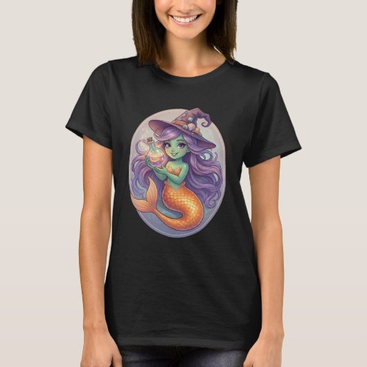 魔法の人魚とポーション Tシャツ (正面)