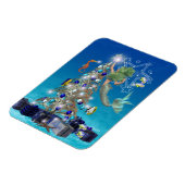 魔法の人魚のクリスマス。クリスマスカードマグネット マグネット (左側)