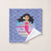 魔法の人魚の下ザシー誕生日 バスタオルセット (ウォッシュタオル)