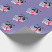 魔法の人魚の下ザシー誕生日 ラッピングペーパー (角)