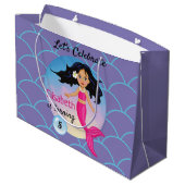 魔法の人魚の下ザシー誕生日 ラージペーパーバッグ (裏面アングル)